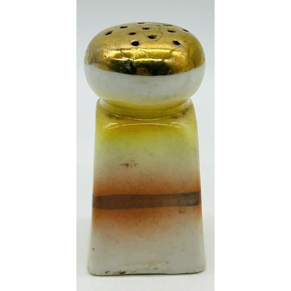 Vintage‎ Japan Lusterware Sunset Salt Pepper Shakers Hand painted 3 inch